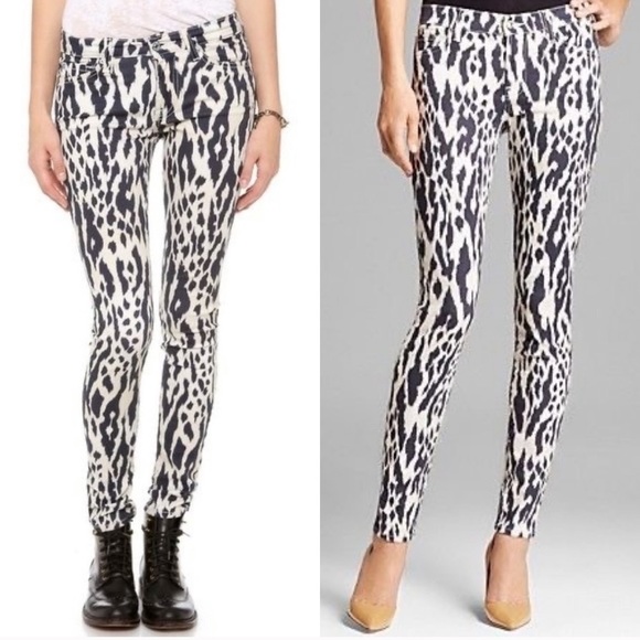 7 For All Mankind Denim - 7 For All Mankind Animal Print Skinny Jean